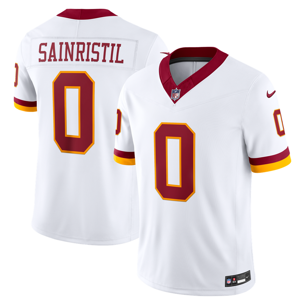 Mike Sainristil Washington Commanders Nike Vapor F.U.S.E. Stitched Limited Jersey - White Official NFL Team Apparel Football Fan Gear