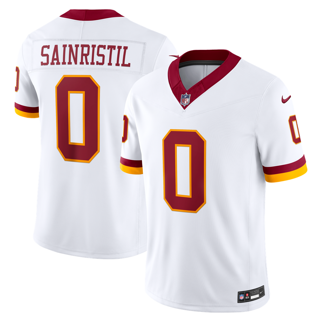 Mike Sainristil Washington Commanders Nike Vapor F.U.S.E. Stitched Limited Jersey - White Official NFL Team Apparel Football Fan Gear