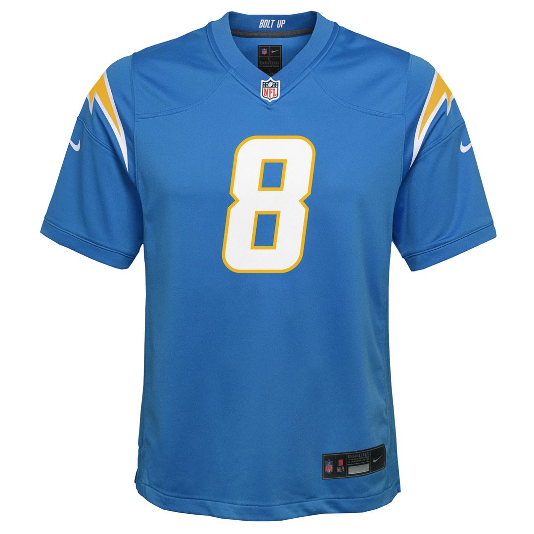 Omarion Hampton Los Angeles Chargers Nike Youth Team Game Jersey - Powder Blue Official NFL Team Apparel Football Fan Gear