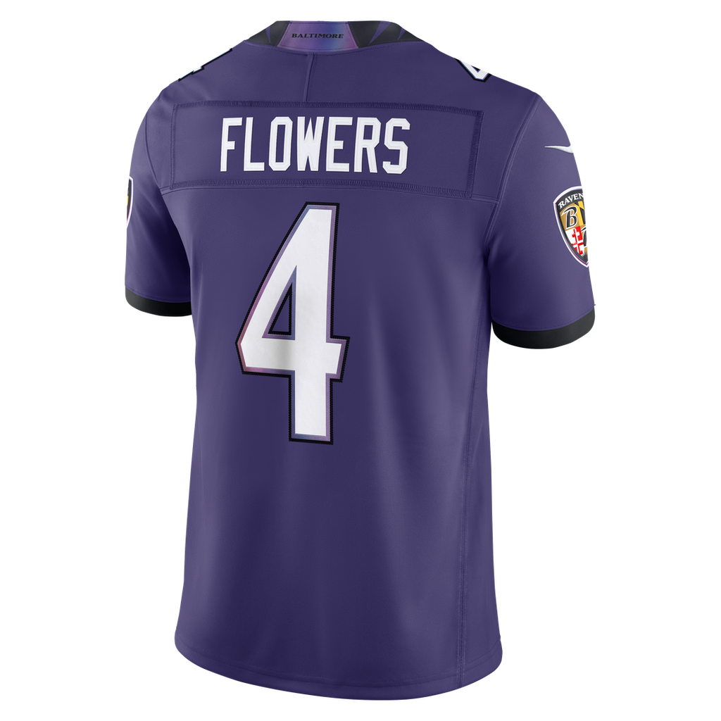 Zay Flowers Baltimore Ravens Nike Vapor F.U.S.E. Stitched Limited Jersey - Purple Official NFL Team Apparel Football Fan Gear