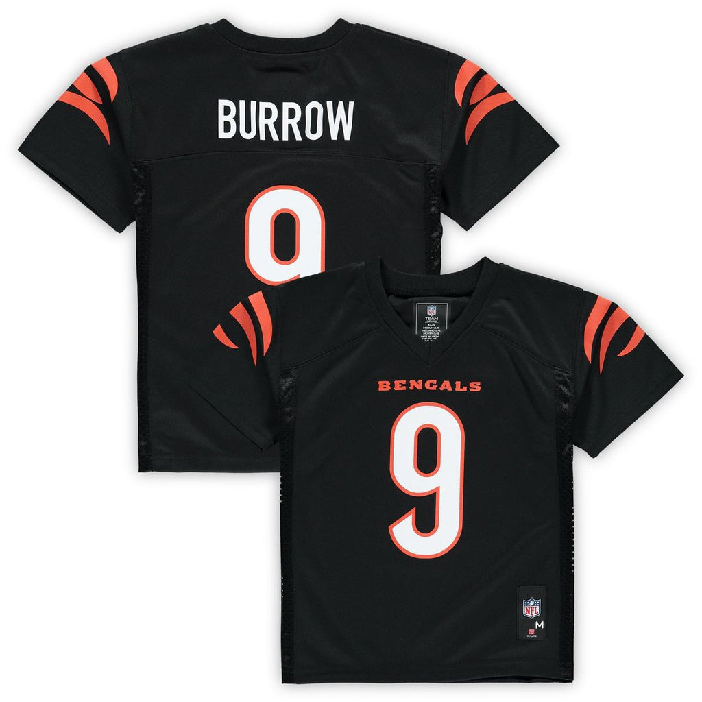 Joe Burrow Cincinnati Bengals Preschool Replica Player Jersey - Black Official NFL Team Apparel Football Fan Gear