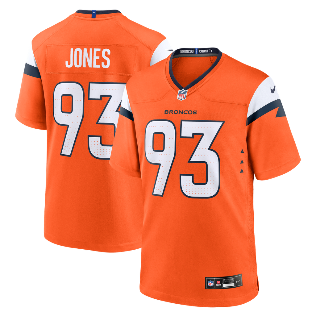 D.J. Jones Denver Broncos Nike Team Game Jersey - Orange Official NFL Team Apparel Football Fan Gear
