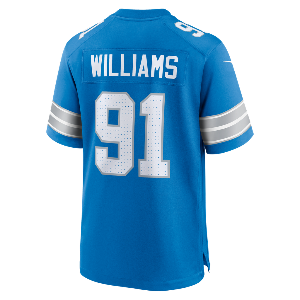Tyleik Williams Detroit Lions Nike Team Game Jersey - Blue Official NFL Team Apparel Football Fan Gear
