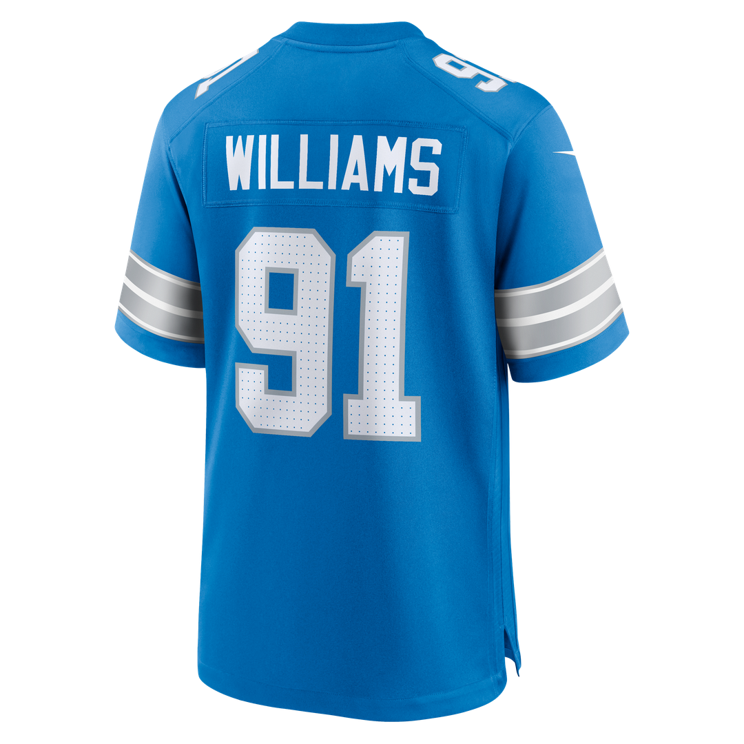 Tyleik Williams Detroit Lions Nike Team Game Jersey - Blue Official NFL Team Apparel Football Fan Gear