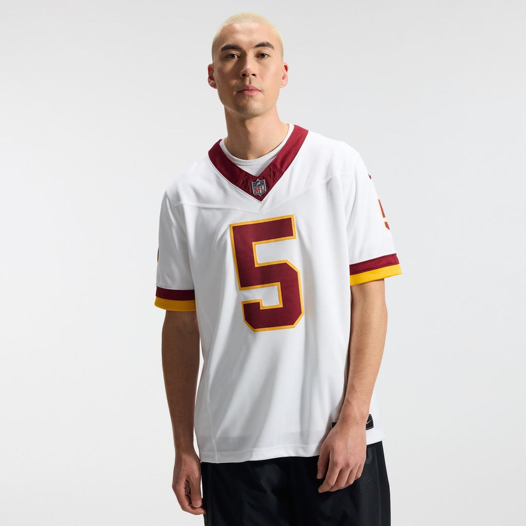 Jayden Daniels Washington Commanders Nike Vapor F.U.S.E. Stitched Limited Jersey - White Official NFL Team Apparel Football Fan Gear