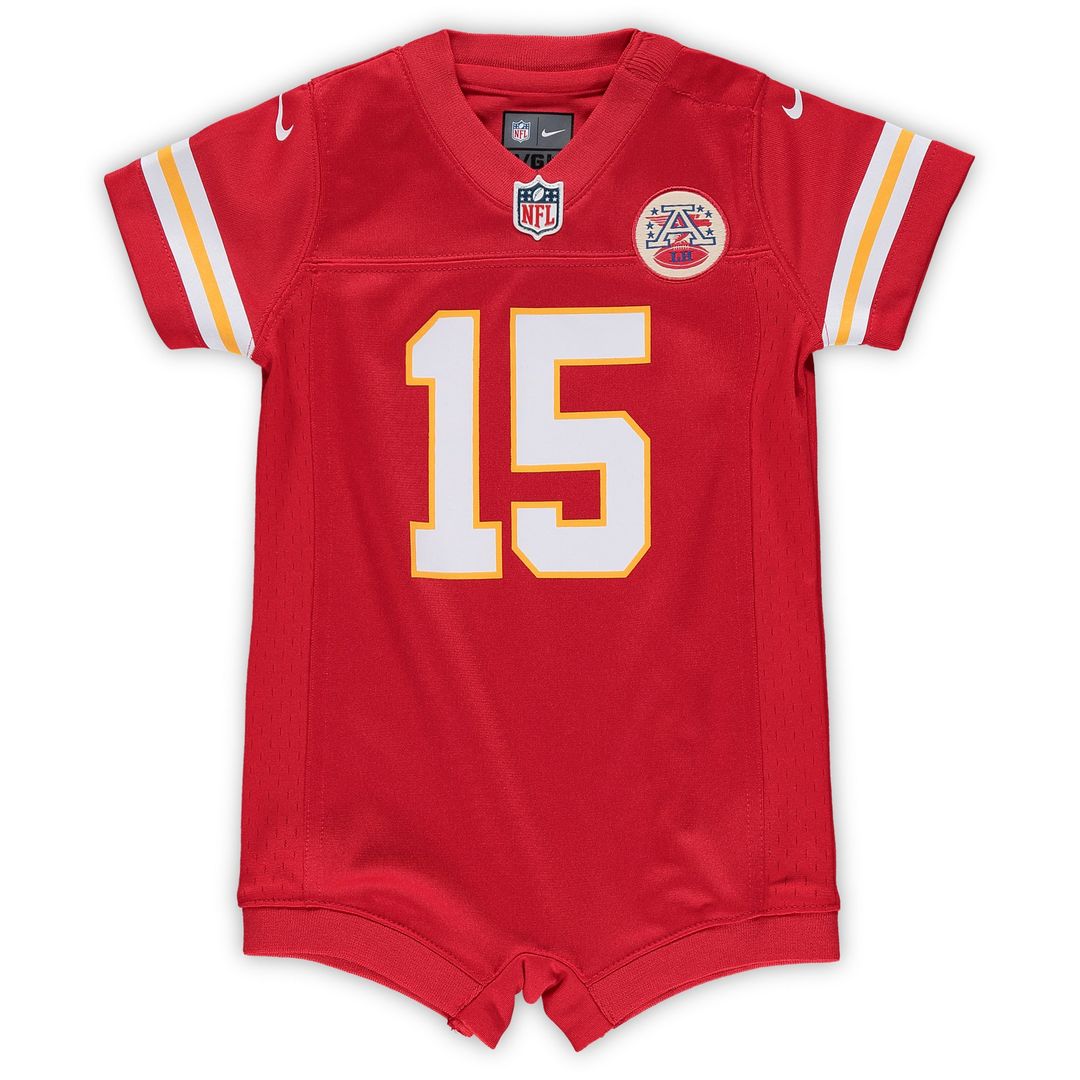Patrick Mahomes Kansas City Chiefs Nike Infant Romper Jersey - Red Official NFL Team Apparel Football Fan Gear