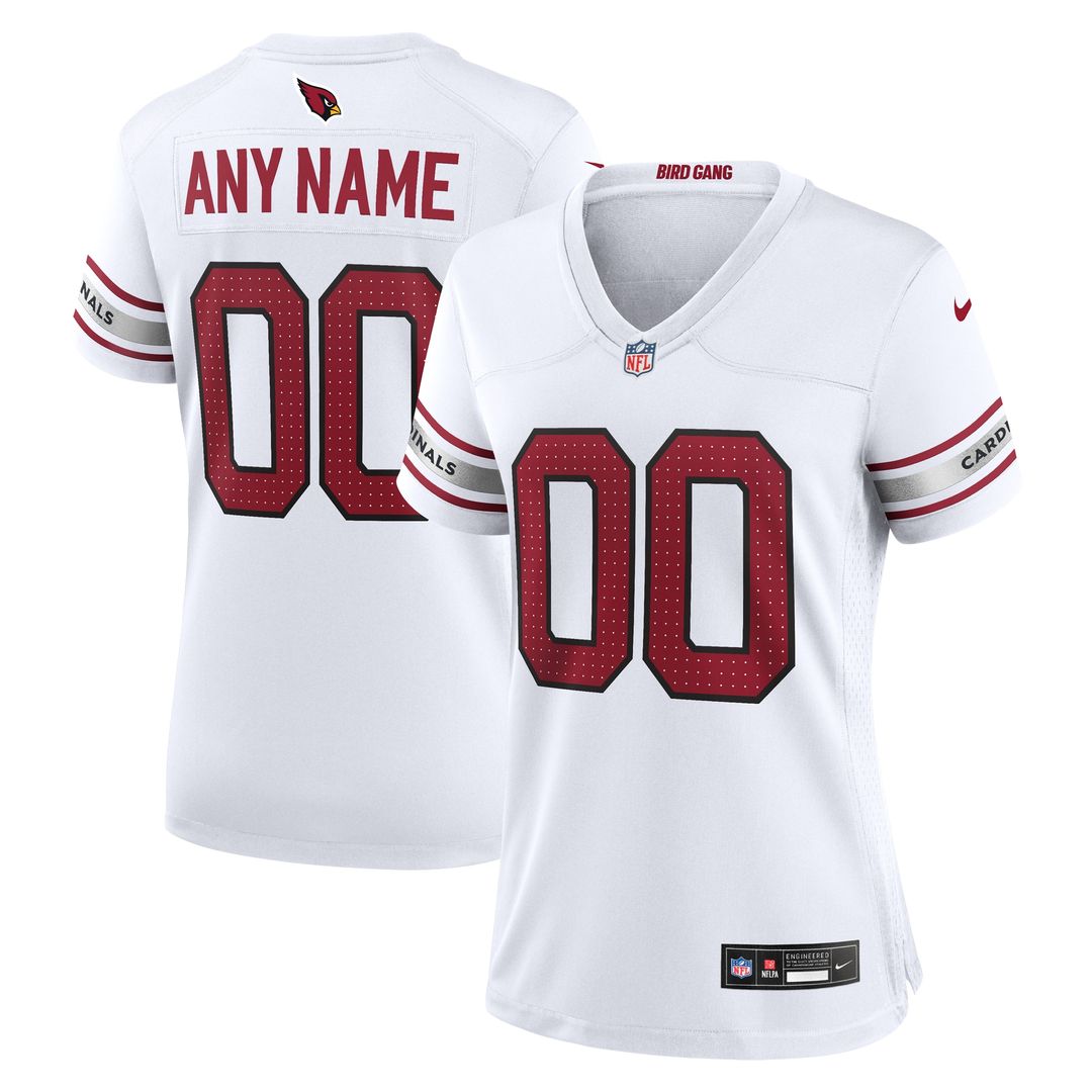 Arizona Cardinals Nike Women's Custom Game Jersey - White Official NFL Team Apparel Football Fan Gear