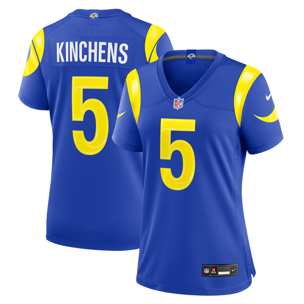 Kamren Kinchens Los Angeles Rams Nike Women's Team Game Jersey - Royal Official NFL Team Apparel Football Fan Gear
