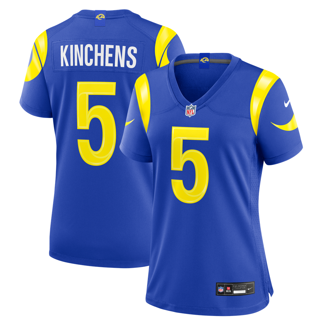 Kamren Kinchens Los Angeles Rams Nike Women's Team Game Jersey - Royal Official NFL Team Apparel Football Fan Gear