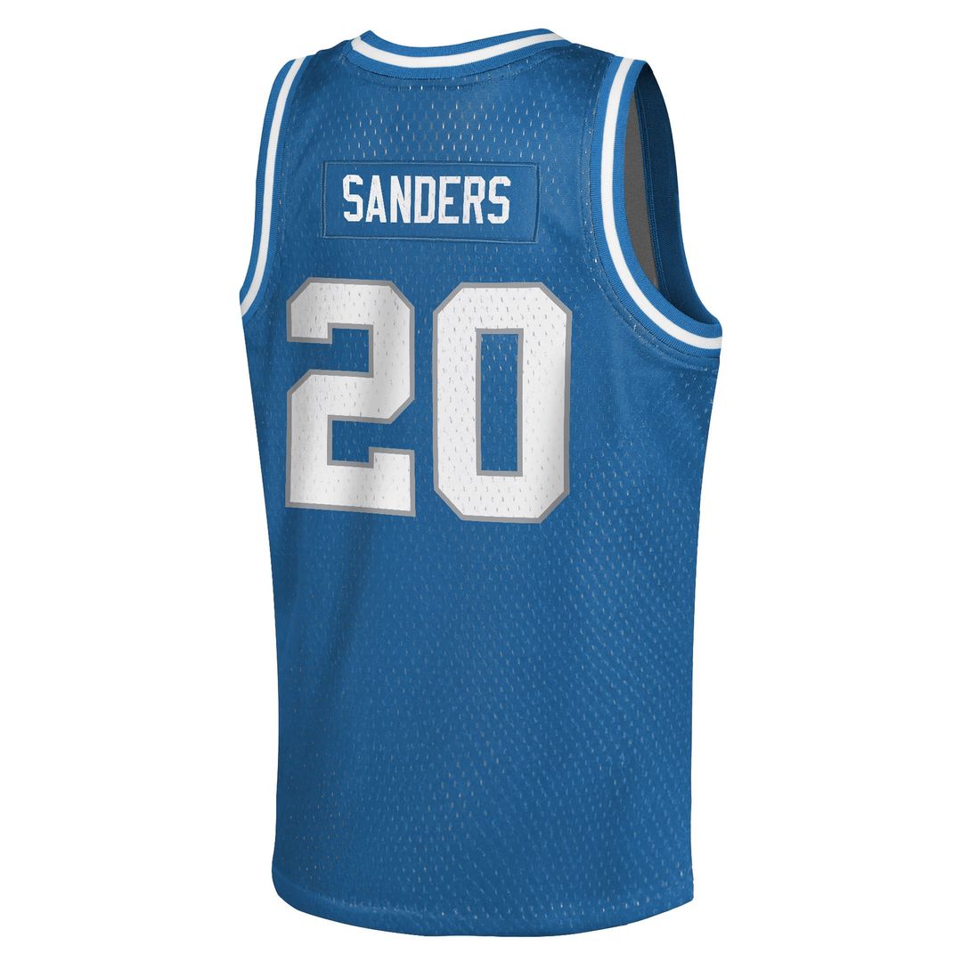 Barry Sanders Detroit Lions Mitchell & Ness Youth Retired Player NFL Basketball Fashion Jersey - Blue Official NFL Team Apparel Football Fan Gear