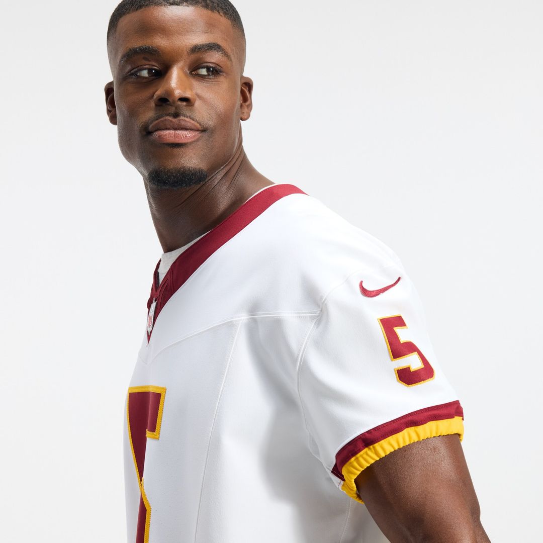 Jayden Daniels Washington Commanders Nike Alternate 2 Super Bowl Era Vapor F.U.S.E. Elite Jersey - White Official NFL Team Apparel Football Fan Gear