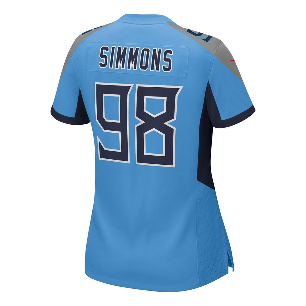 Jeffery Simmons Tennessee Titans Nike Women's Team Game Jersey - Light Blue Official NFL Team Apparel Football Fan Gear