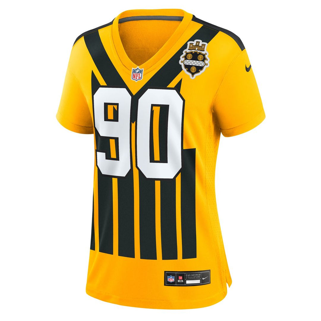 T.J. Watt Pittsburgh Steelers Nike Women's Alternate 1933 Throwback Game Jersey - Gold Official NFL Team Apparel Football Fan Gear