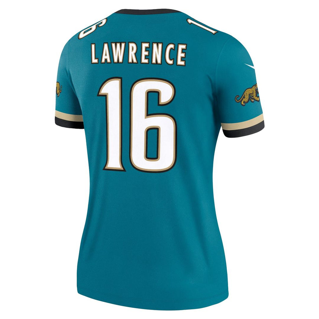 Trevor Lawrence Jacksonville Jaguars Nike Women's Alternate Legend Player Performance Top - Prowler Throwback Teal NFL Fan Gear Popular Style