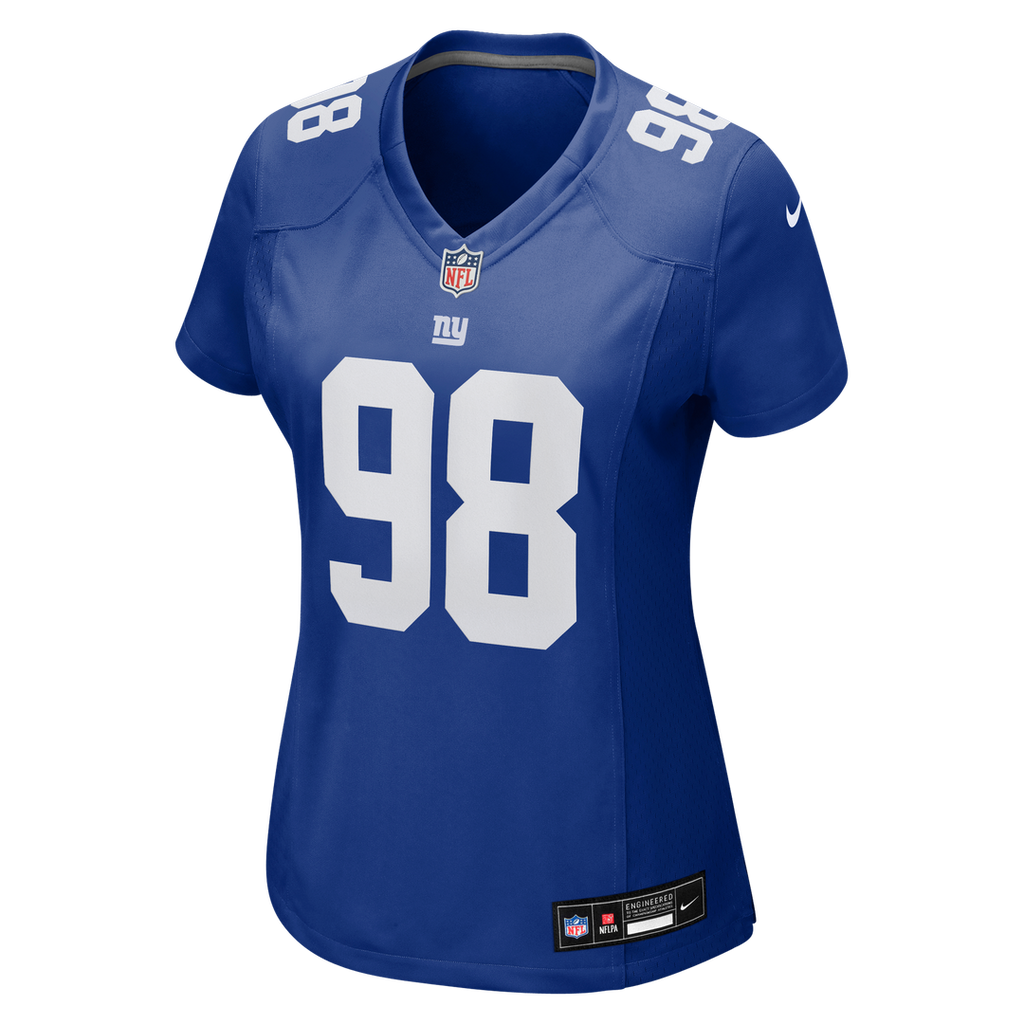 Leki Fotu New York Giants Nike Women's Team Game Jersey - Royal Official NFL Team Apparel Football Fan Gear
