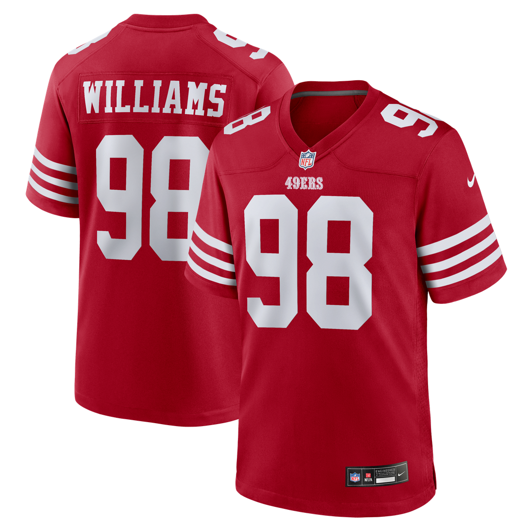Mykel Williams San Francisco 49ers Nike Team Game Jersey - Scarlet Official NFL Team Apparel Football Fan Gear