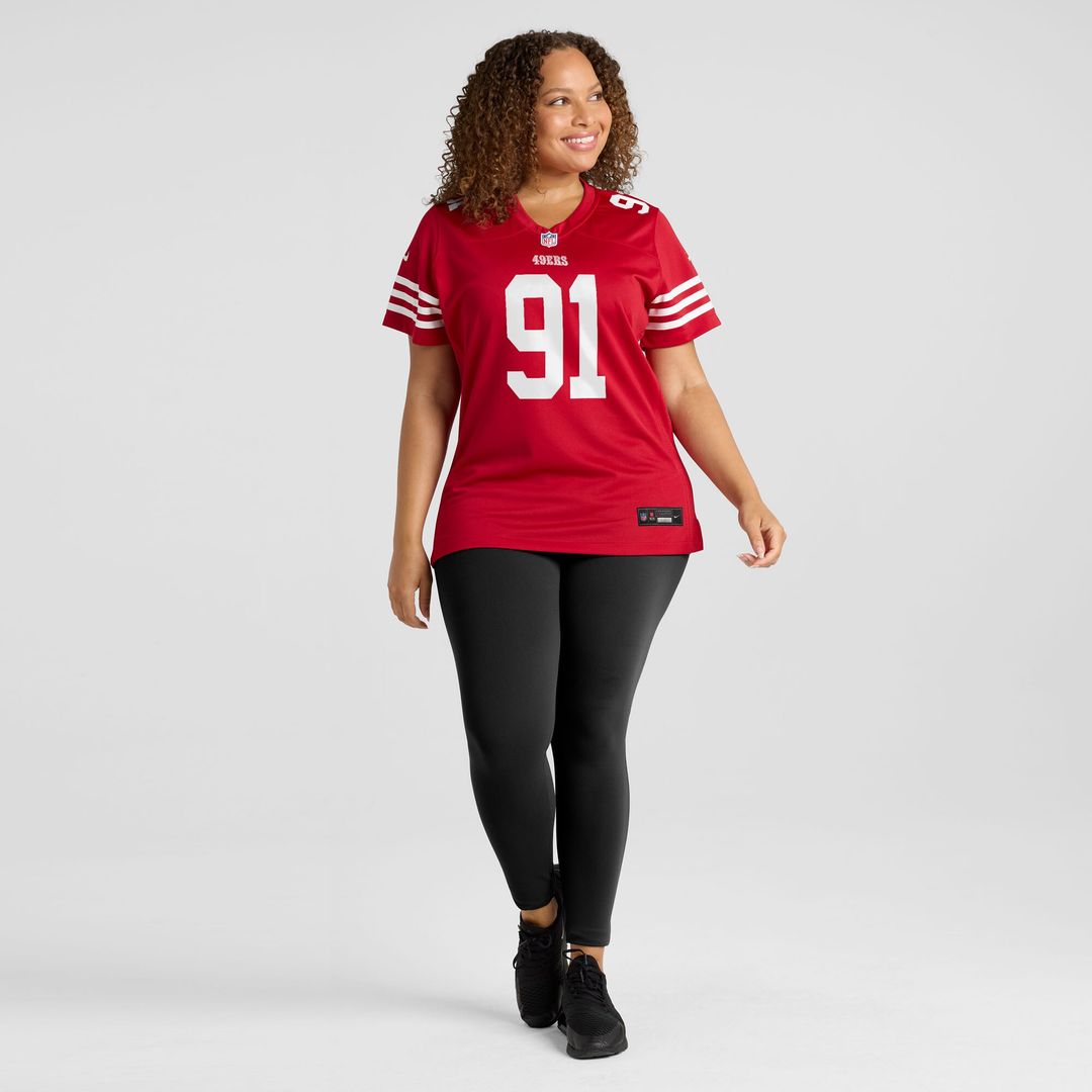 Sam Okuayinonu San Francisco 49ers Nike Women's Team Game Jersey - Scarlet Official NFL Team Apparel Football Fan Gear