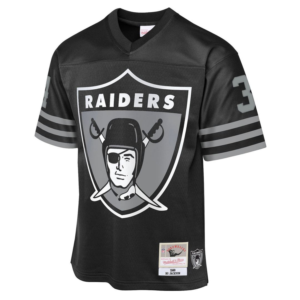 Bo Jackson Las Vegas Raiders Mitchell & Ness Youth 1988 Throwback Fashion Jersey - Black Official NFL Team Apparel Football Fan Gear