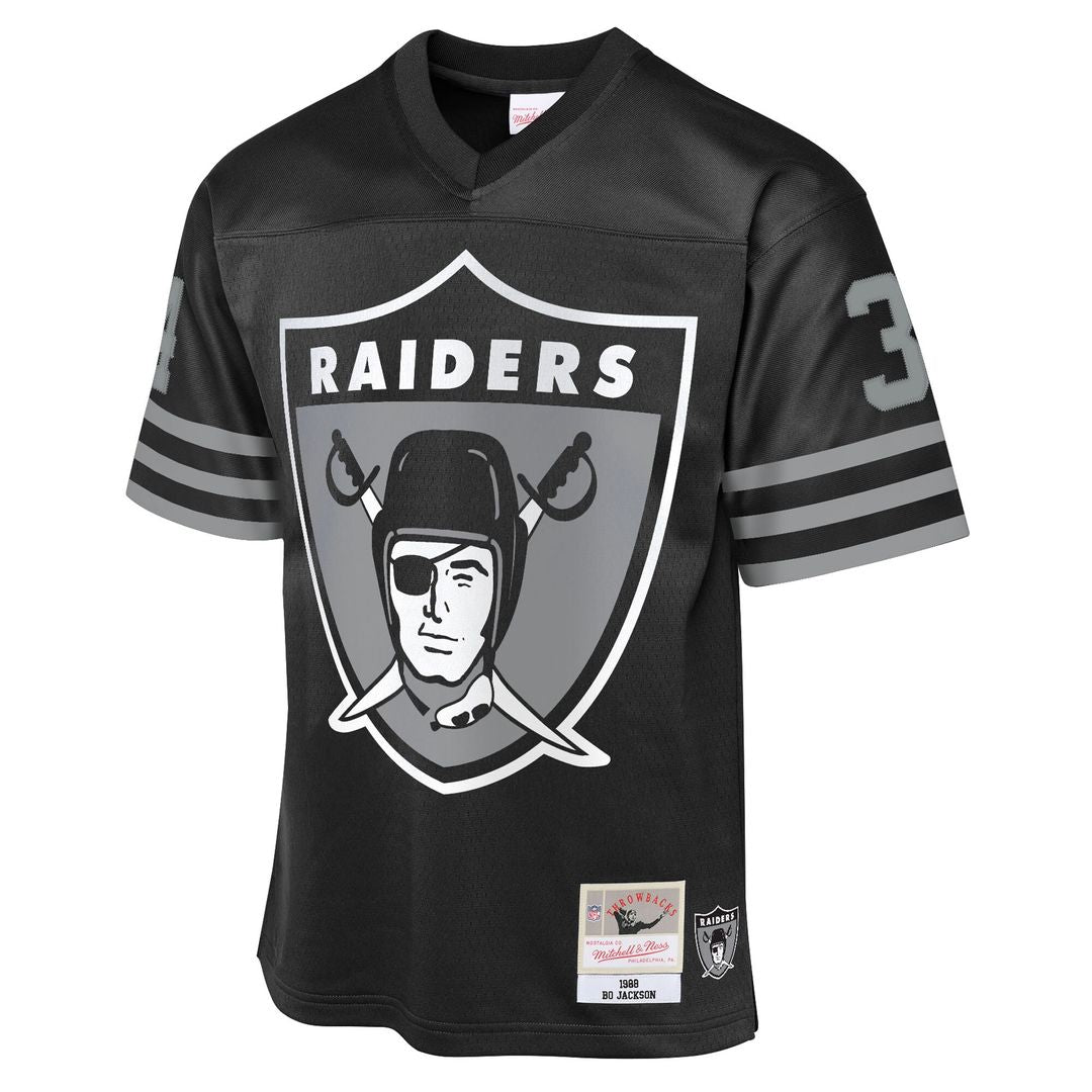 Bo Jackson Las Vegas Raiders Mitchell & Ness Youth 1988 Throwback Fashion Jersey - Black Official NFL Team Apparel Football Fan Gear
