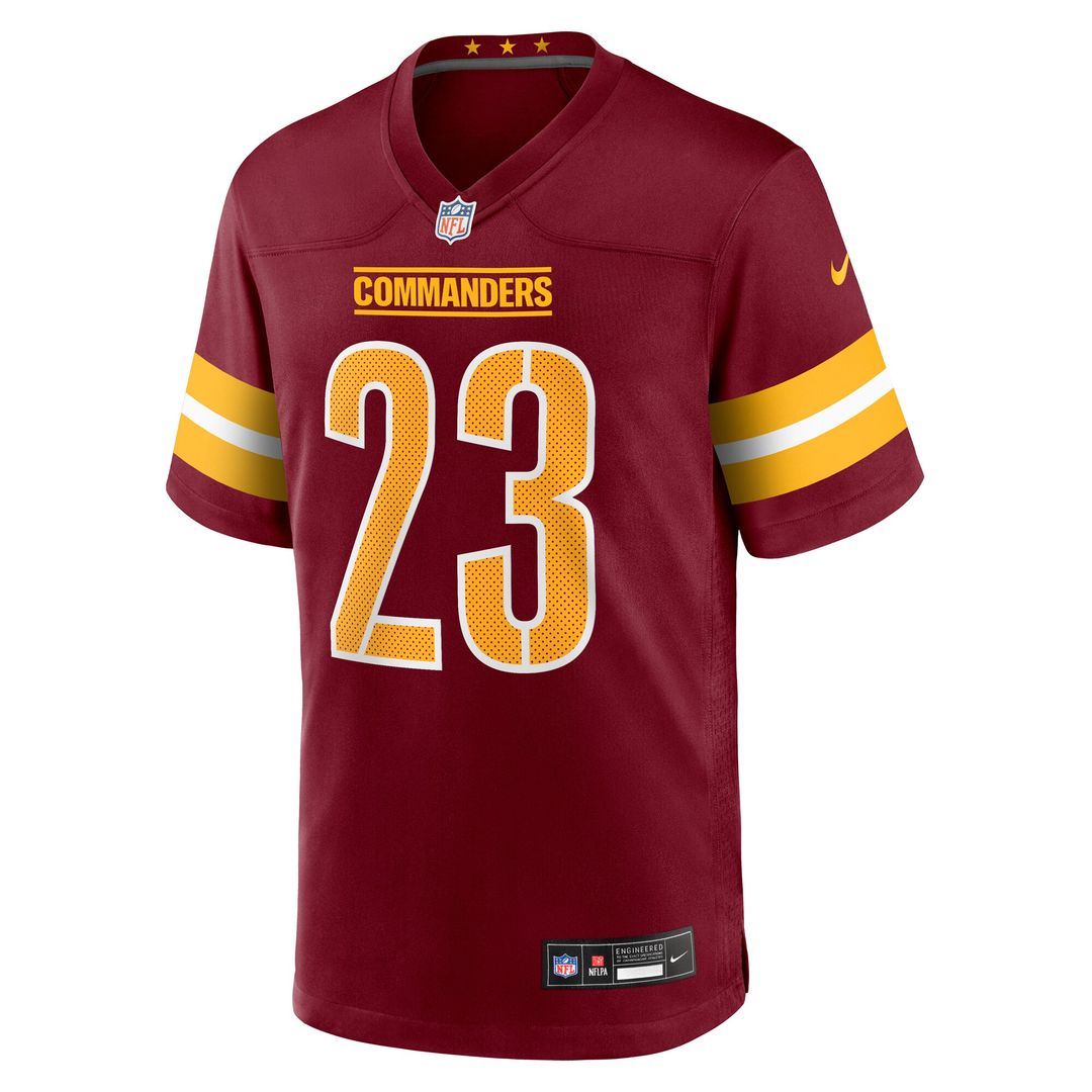 Trey Amos Washington Commanders Nike Team Game Jersey - Burgundy Official NFL Team Apparel Football Fan Gear