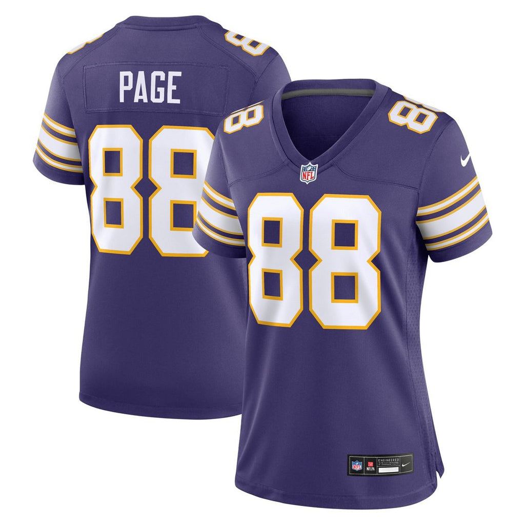 Alan Page Minnesota Vikings Nike Women's Classic Retired Player Jersey - Purple Official NFL Team Apparel Football Fan Gear