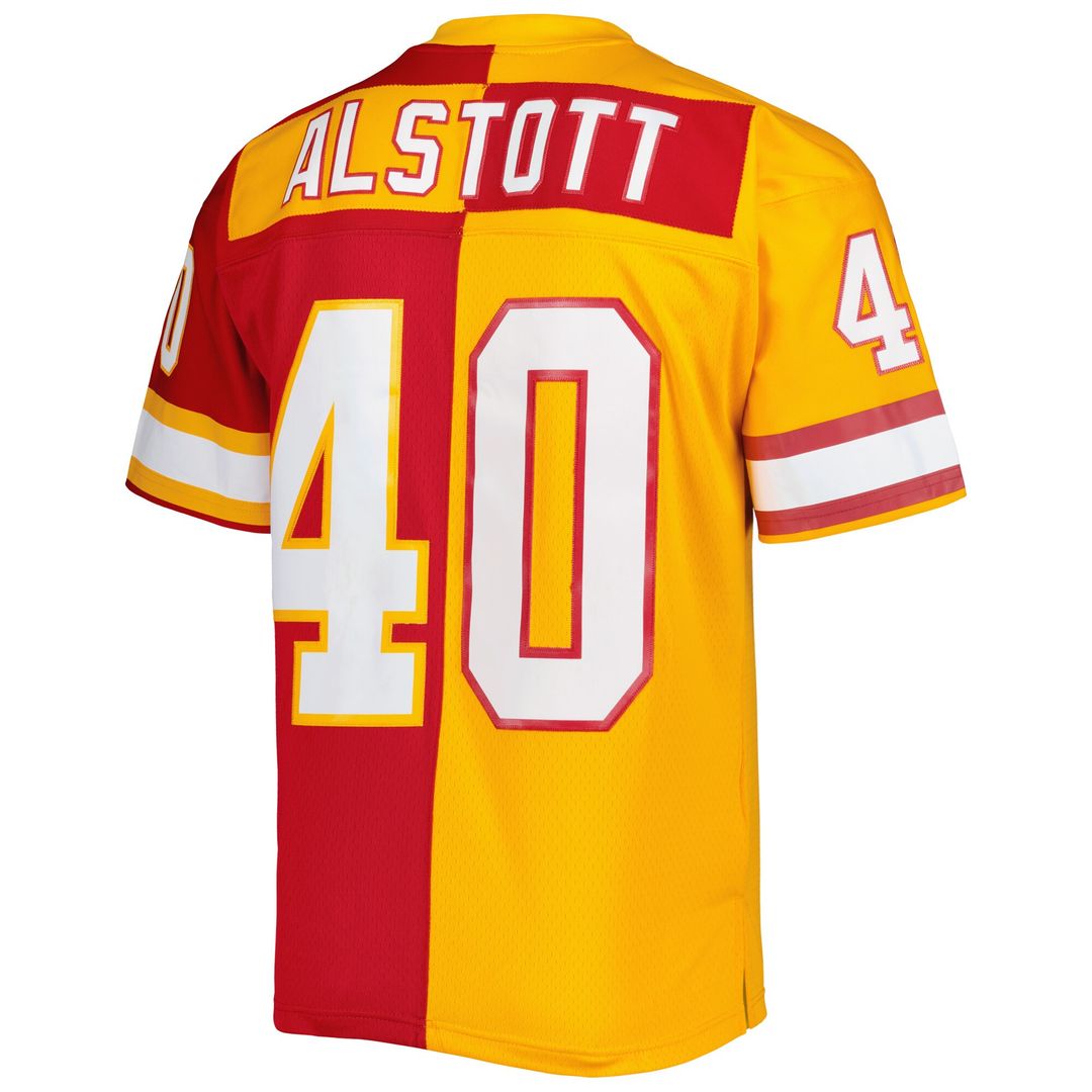 Mike Alstott Tampa Bay Buccaneers Mitchell & Ness 1996 Split Legacy Replica Jersey - Orange/Red Official NFL Team Apparel Football Fan Gear