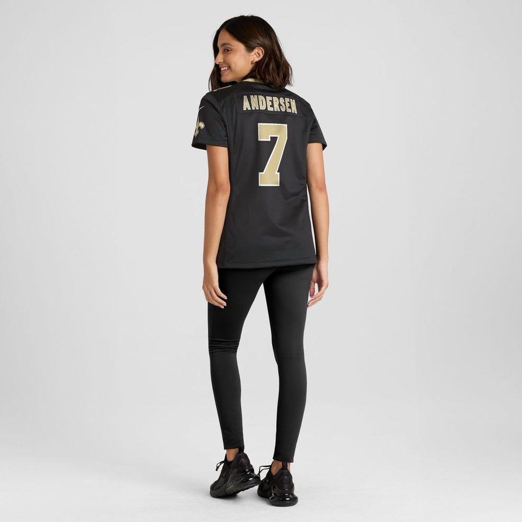 Morten Andersen New Orleans Saints Nike Women's Game Retired Player Jersey - Black Official NFL Team Apparel Football Fan Gear