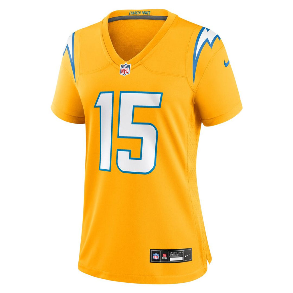 Ladd McConkey Los Angeles Chargers Nike Women's Alternate Charger Power Game Jersey - Gold Official NFL Team Apparel Football Fan Gear