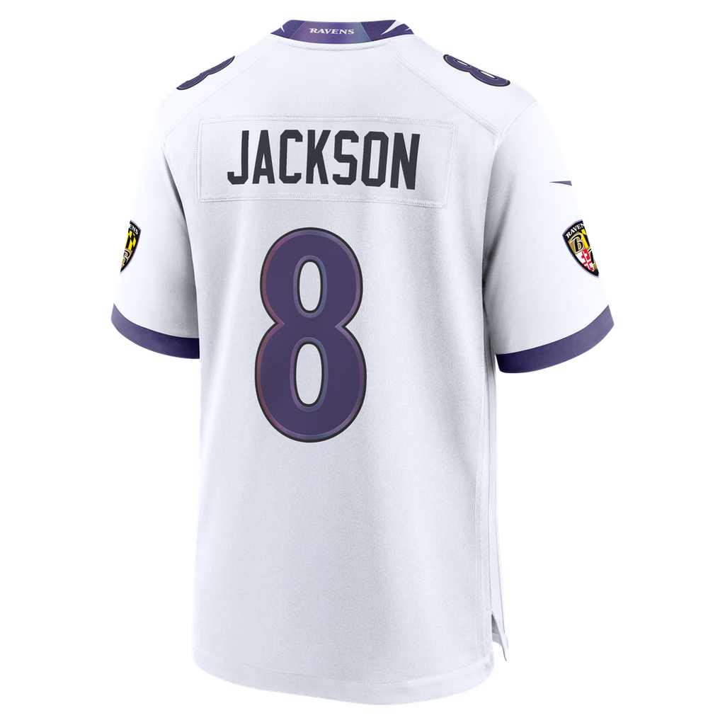 Lamar Jackson Baltimore Ravens Nike Game Jersey - White Official NFL Team Apparel Football Fan Gear