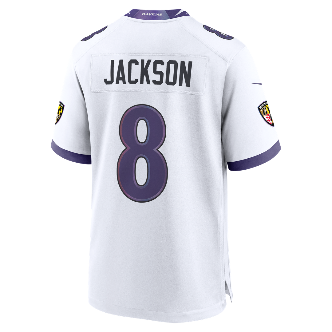 Lamar Jackson Baltimore Ravens Nike Game Jersey - White Official NFL Team Apparel Football Fan Gear