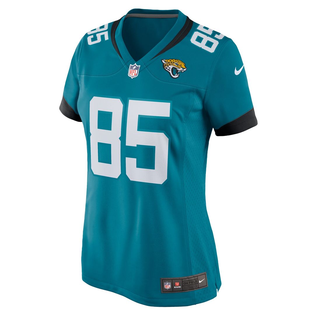 Brenton Strange Jacksonville Jaguars Nike Women's Team Game Jersey - Teal Official NFL Team Apparel Football Fan Gear