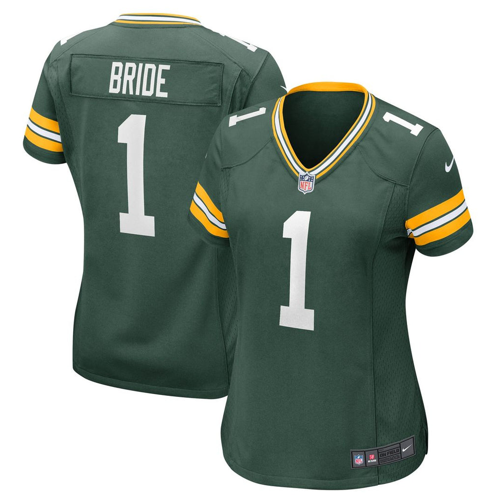 Number 1 Bride Green Bay Packers Nike Women's Game Jersey - Green Official NFL Team Apparel Football Fan Gear