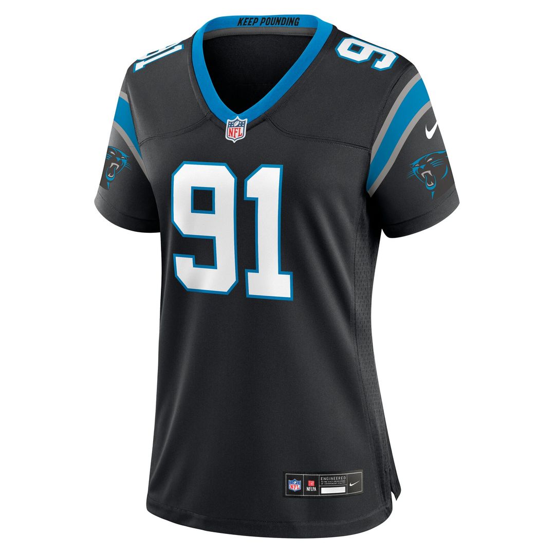 Patrick Jones II Carolina Panthers Nike Women's Team Game Jersey - Black Official NFL Team Apparel Football Fan Gear