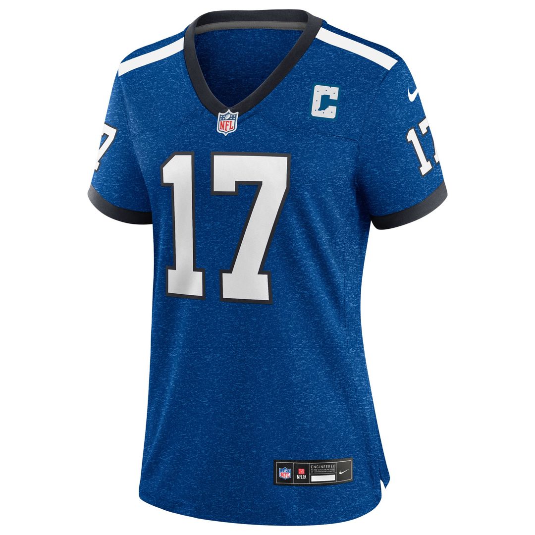 Daniel Jones Indianapolis Colts Nike Women's Alternate 2 Indiana Nights Game Jersey - Heather Royal Official NFL Team Apparel Football Fan Gear
