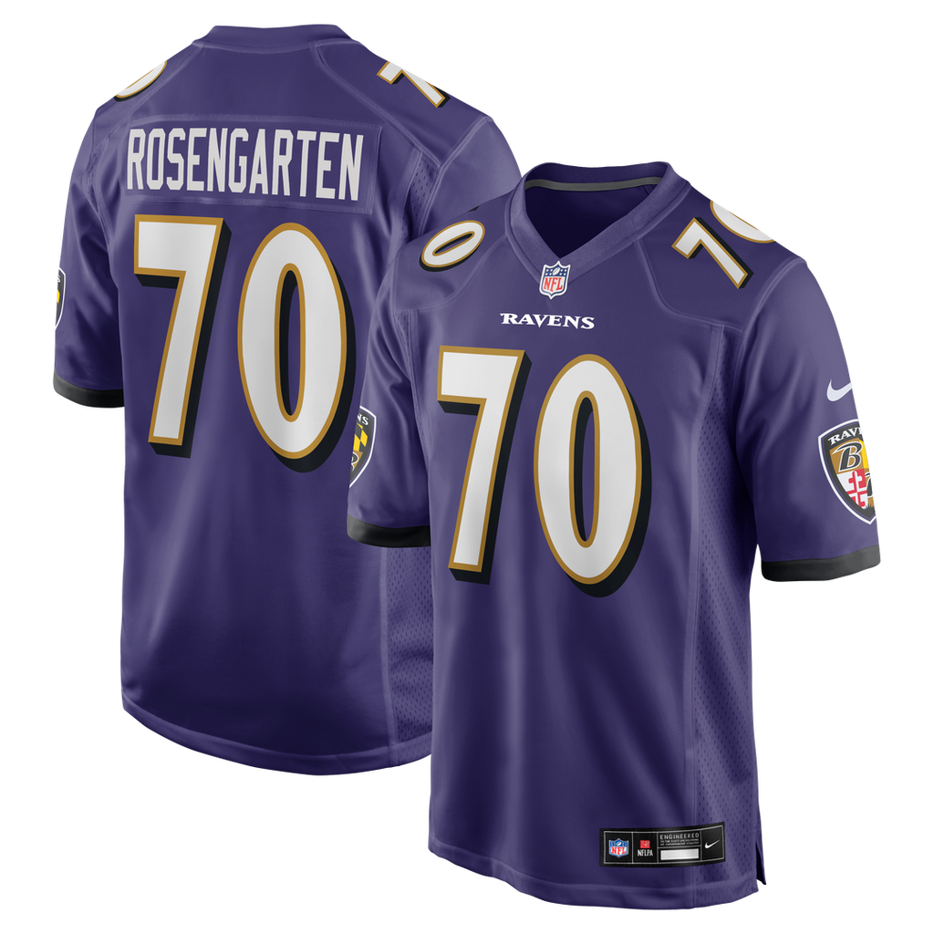 Roger Rosengarten Baltimore Ravens Nike Team Game Jersey - Purple Official NFL Team Apparel Football Fan Gear
