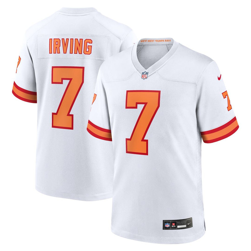 Bucky Irving '76 Tampa Bay Buccaneers Nike Game Jersey - White Official NFL Team Apparel Football Fan Gear