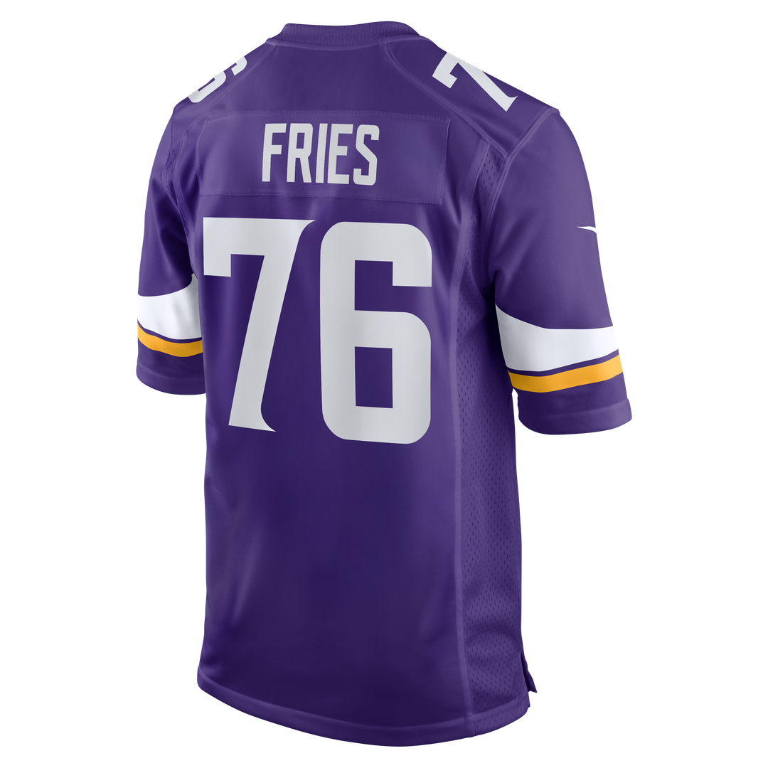 Will Fries Minnesota Vikings Nike Team Game Jersey - Purple Official NFL Team Apparel Football Fan Gear