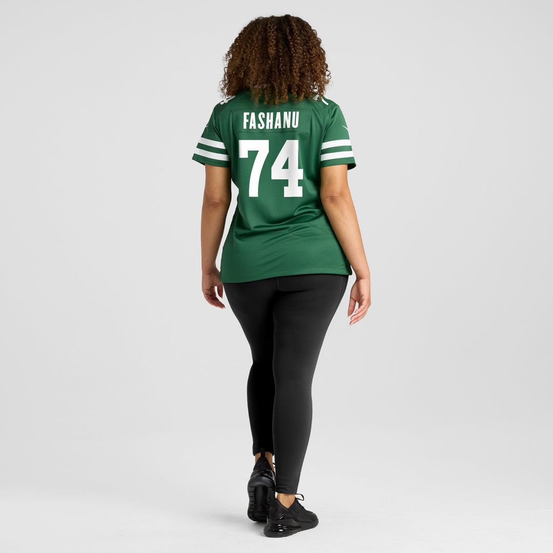 Olu Fashanu New York Jets Nike Women's Game Jersey - Legacy Green Official NFL Team Apparel Football Fan Gear