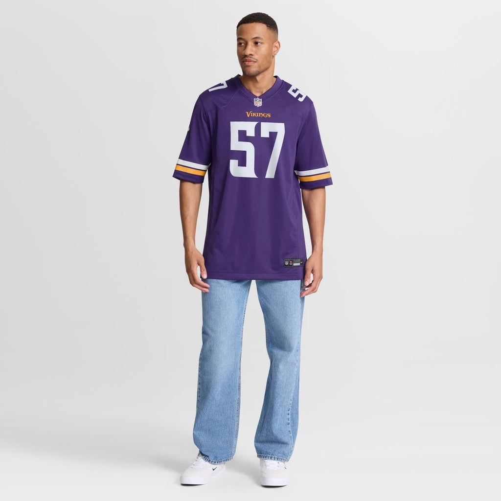 Chaz Chambliss Minnesota Vikings Nike Team Game Jersey - Purple Official NFL Team Apparel Football Fan Gear