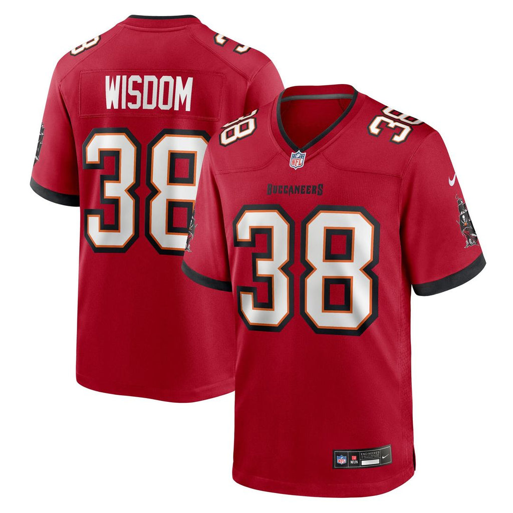 Rashad Wisdom Tampa Bay Buccaneers Nike Team Game Jersey - Red Official NFL Team Apparel Football Fan Gear