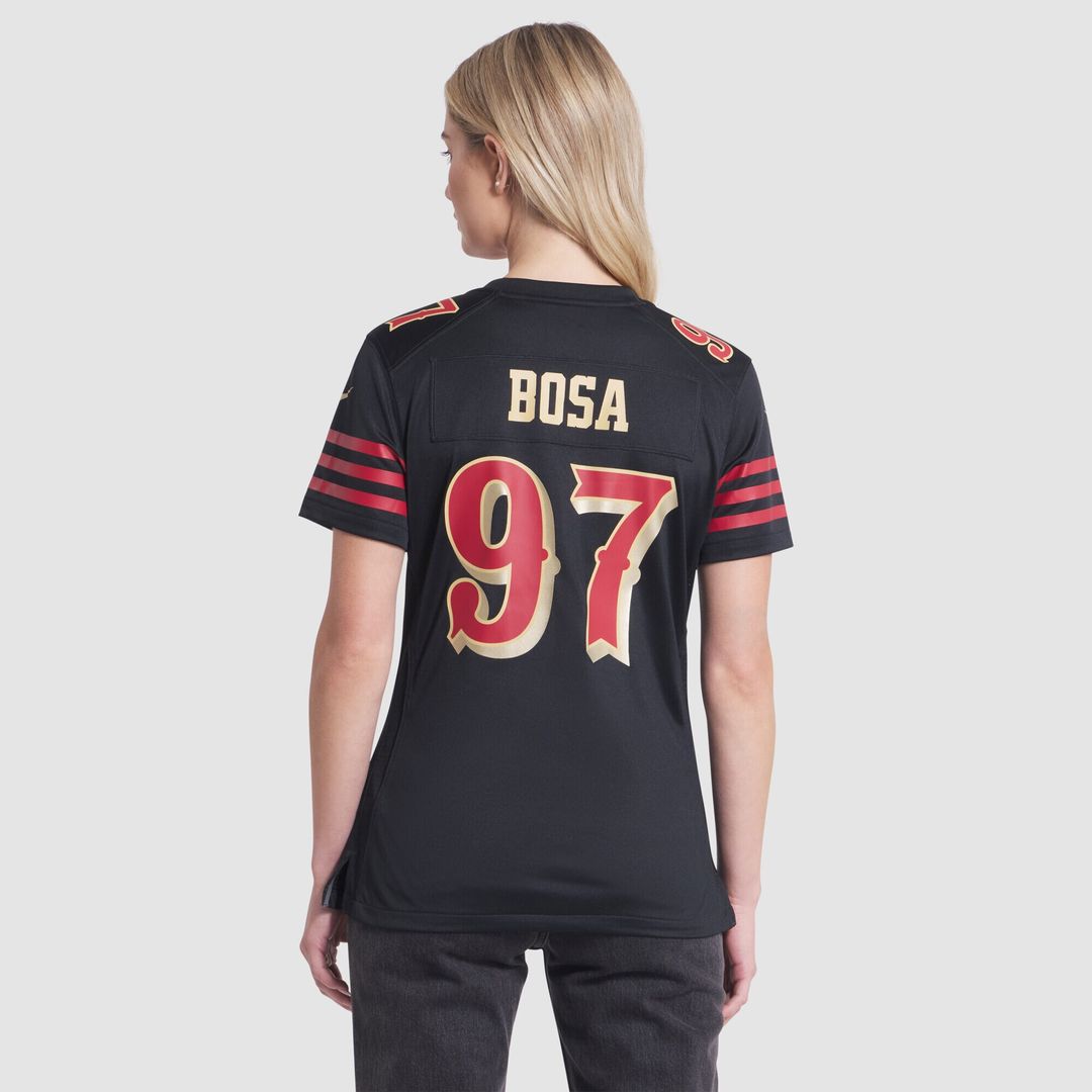 Nick Bosa San Francisco 49ers Nike Women's 2025 Rivalries Collection Game Jersey - Black Official NFL Team Apparel Football Fan Gear