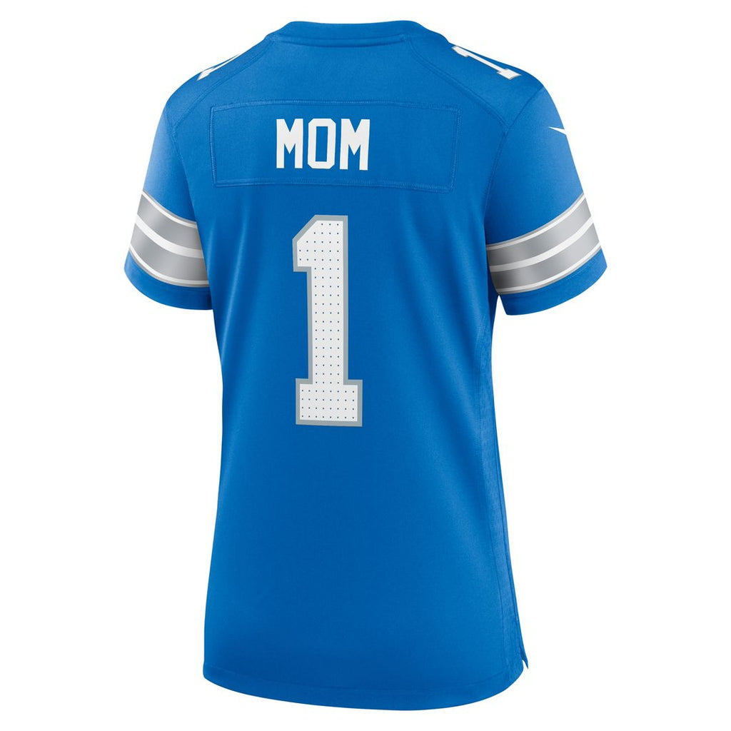 Number 1 Mom Detroit Lions Nike Game Jersey - Blue Official NFL Team Apparel Football Fan Gear