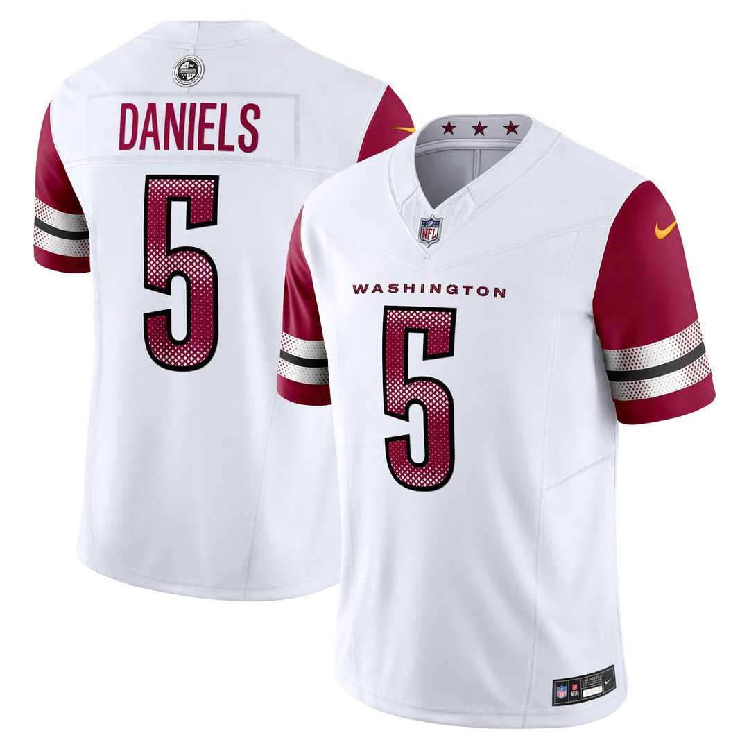 Jayden Daniels Washington Commanders Nike Vapor F.U.S.E. Limited Jersey - White Official NFL Team Apparel Football Fan Gear