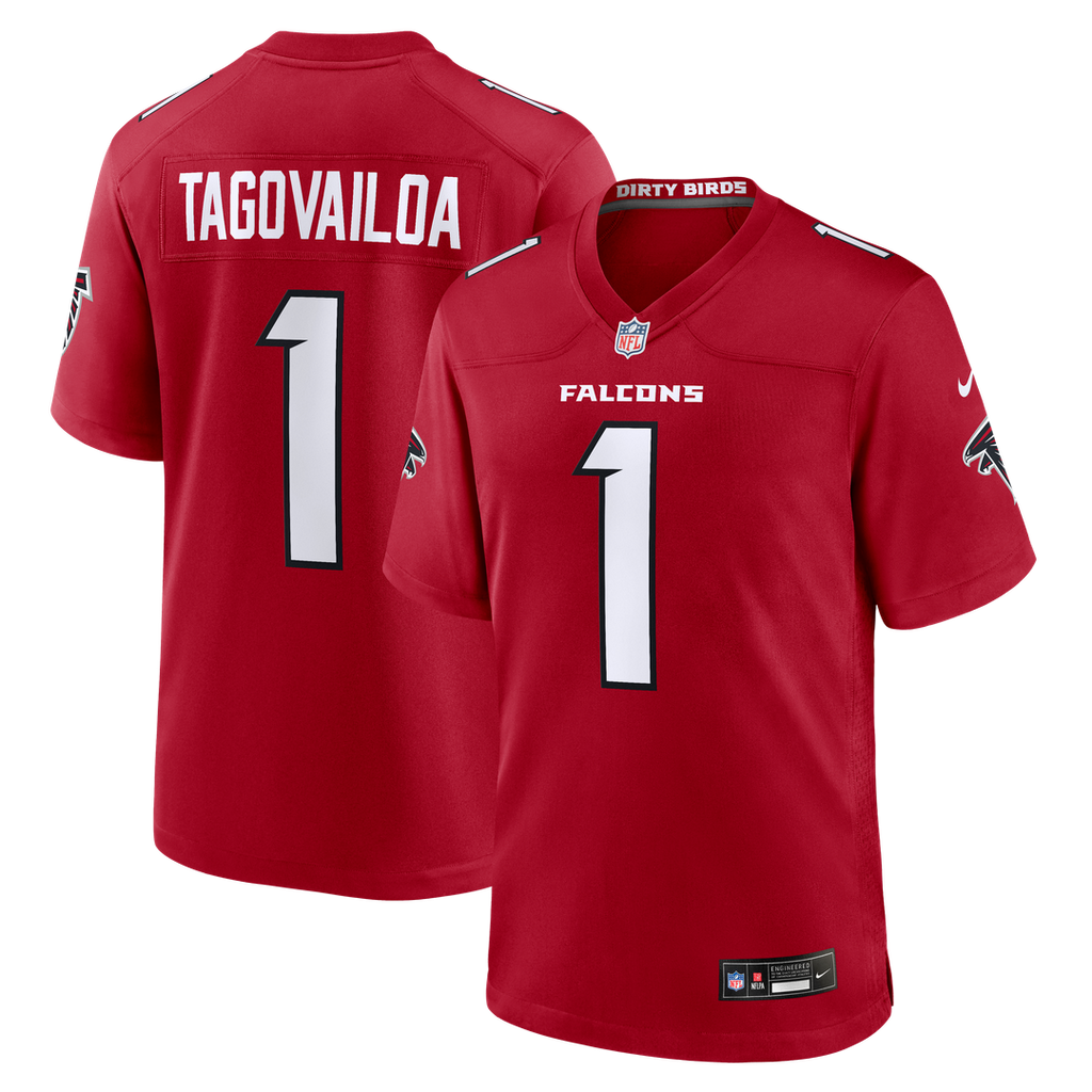 Tua Tagovailoa Atlanta Falcons Nike Game Jersey - Red Official NFL Team Apparel Football Fan Gear