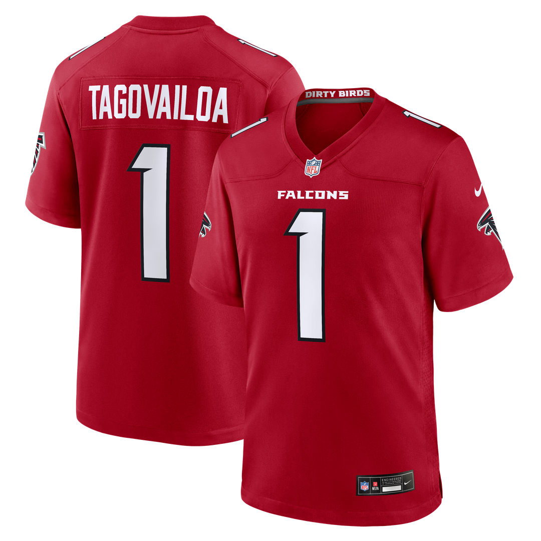 Tua Tagovailoa Atlanta Falcons Nike Game Jersey - Red Official NFL Team Apparel Football Fan Gear