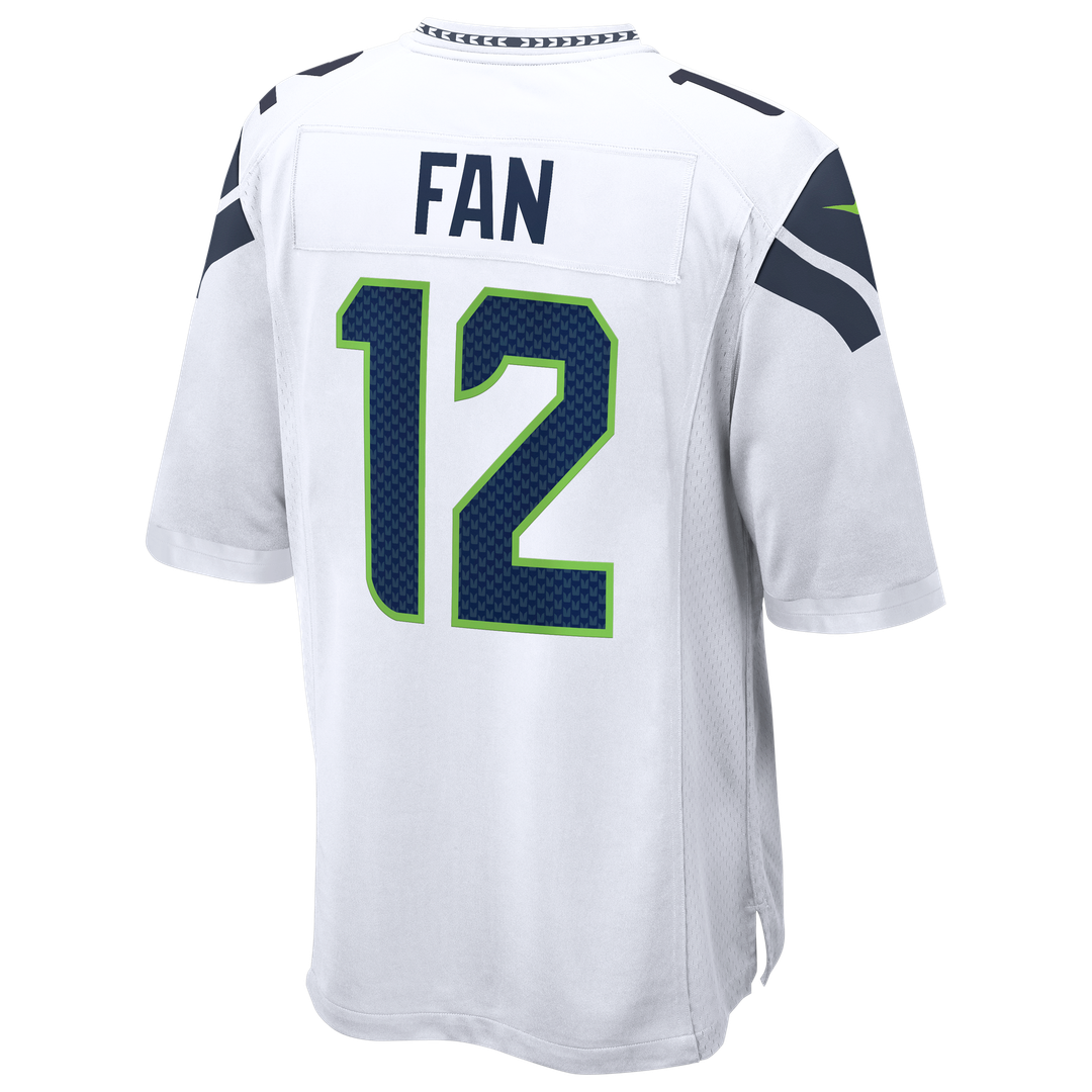 12s Seattle Seahawks Nike Game Jersey - White Official NFL Team Apparel Football Fan Gear