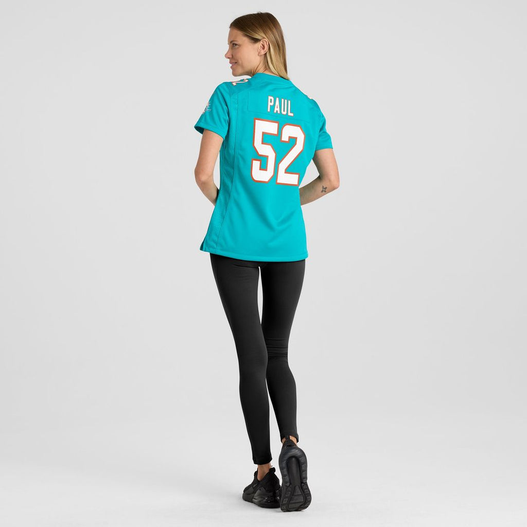 Patrick Paul Miami Dolphins Nike Women's Game Jersey - Aqua Official NFL Team Apparel Football Fan Gear
