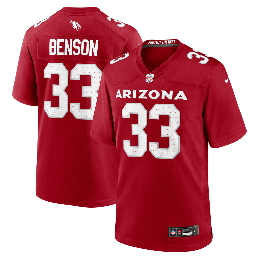 Trey Benson Arizona Cardinals Nike Team Game Jersey - Cardinal Official NFL Team Apparel Football Fan Gear