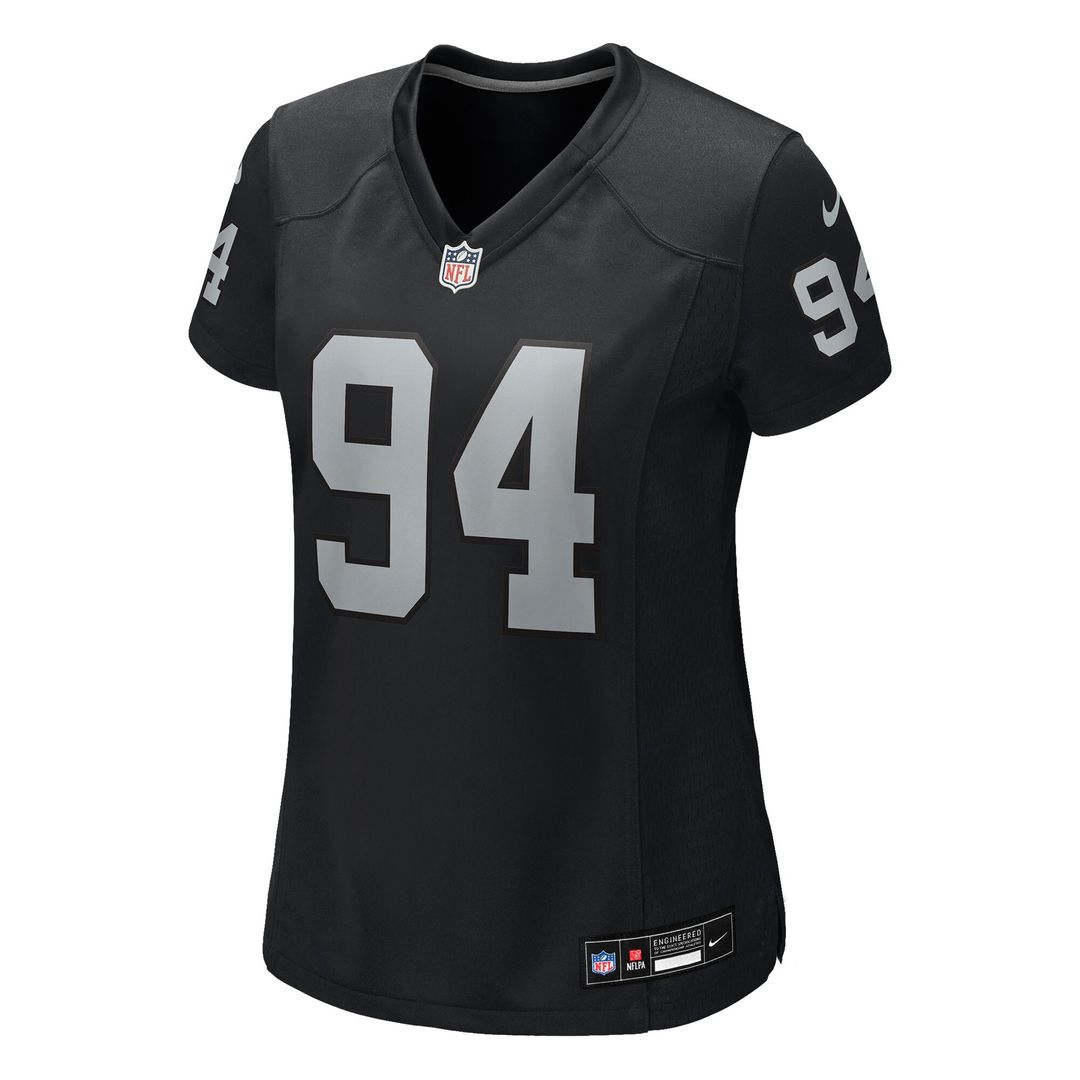 Christian Wilkins Las Vegas Raiders Nike Women's Team Game Jersey - Black Official NFL Team Apparel Football Fan Gear