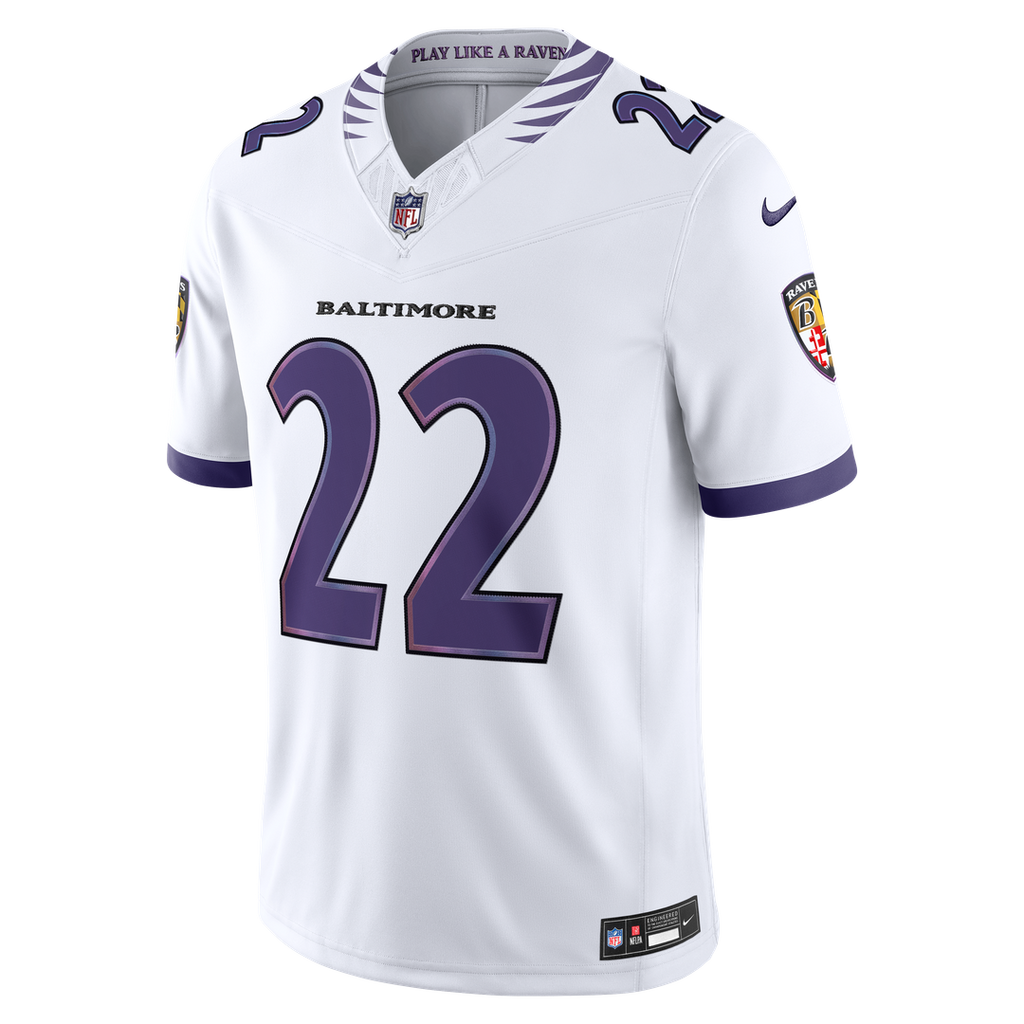 Derrick Henry Baltimore Ravens Nike Vapor F.U.S.E. Stitched Limited Jersey - White Official NFL Team Apparel Football Fan Gear